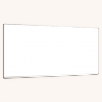 Whiteboard, 250x120 cm, mit durchgehender Ablage, Stahlemaille weiß, 